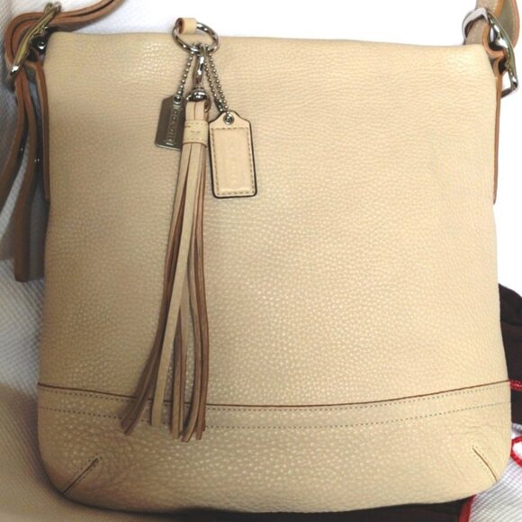 Coach Vintage Pebbled Leather Slim Duffle Convertible Sac in Sand, EUC - Picture 11 of 13